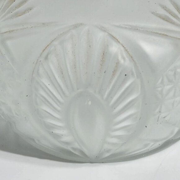 Frosted Glass Lamplight Farms Oil Lamp Embossed Floral Details Clear Chimney VTG - Picture 5 of 12